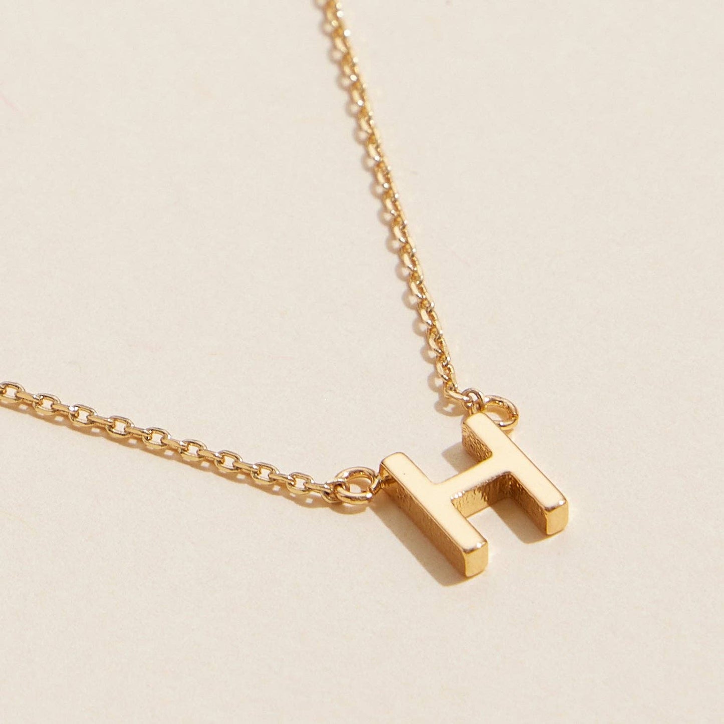 Necklace - 16 Pack of Initial Metal Letter Charm Gold Dip