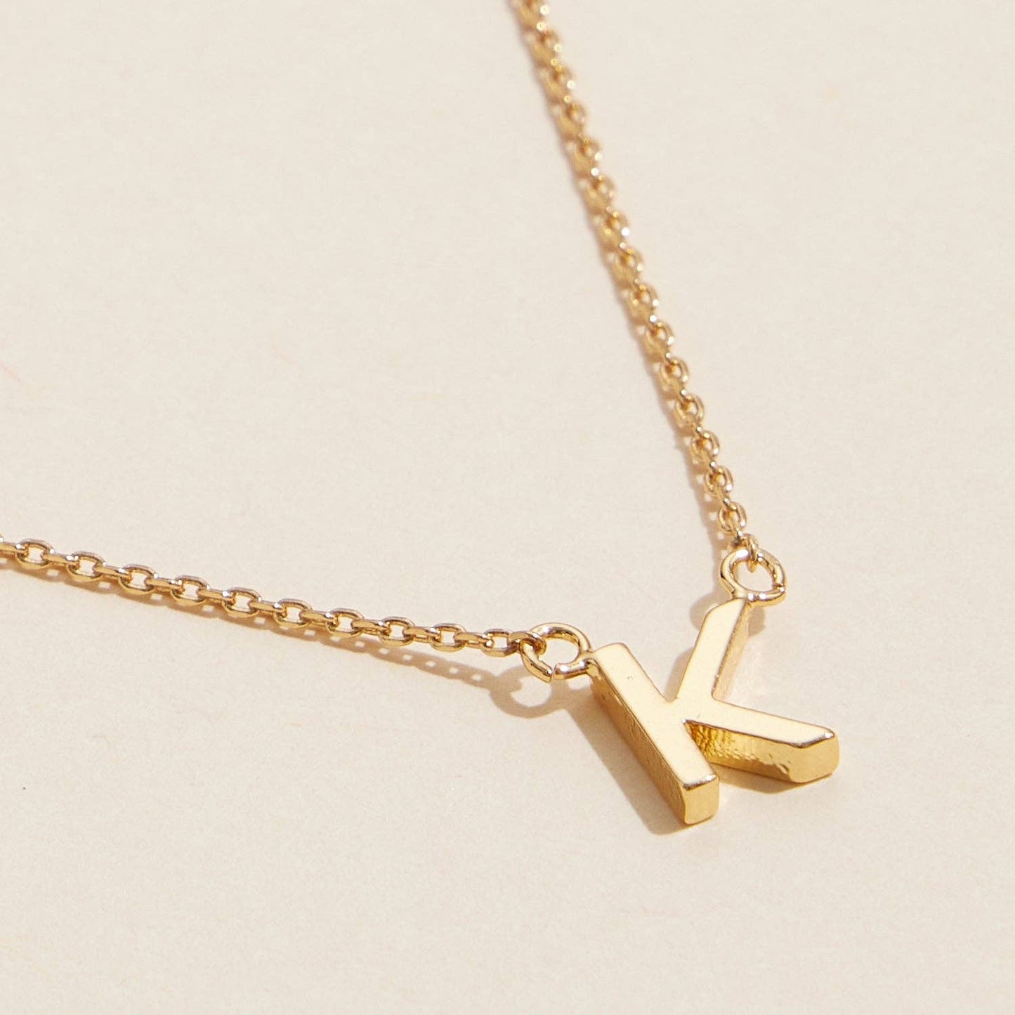 Necklace - 16 Pack of Initial Metal Letter Charm Gold Dip