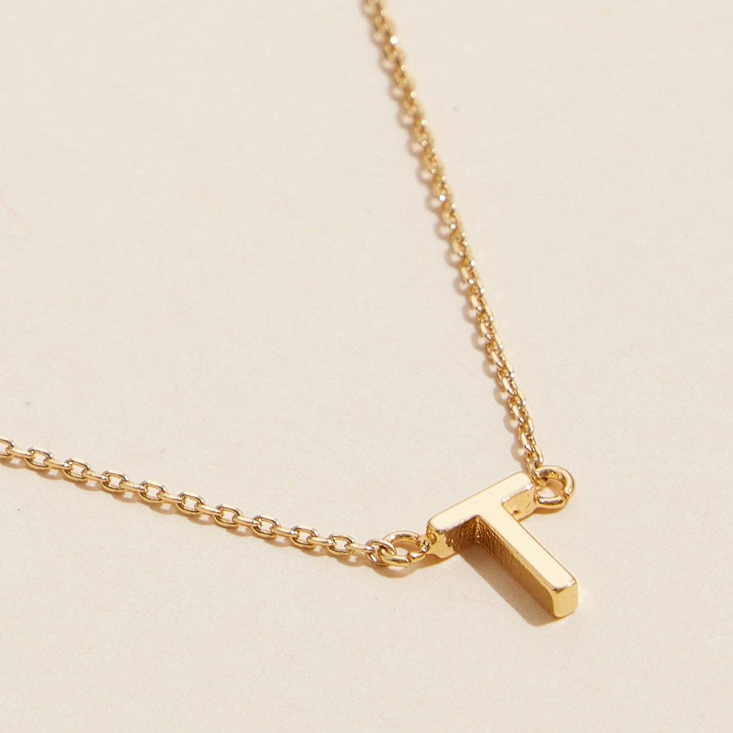 Necklace - 16 Pack of Initial Metal Letter Charm Gold Dip