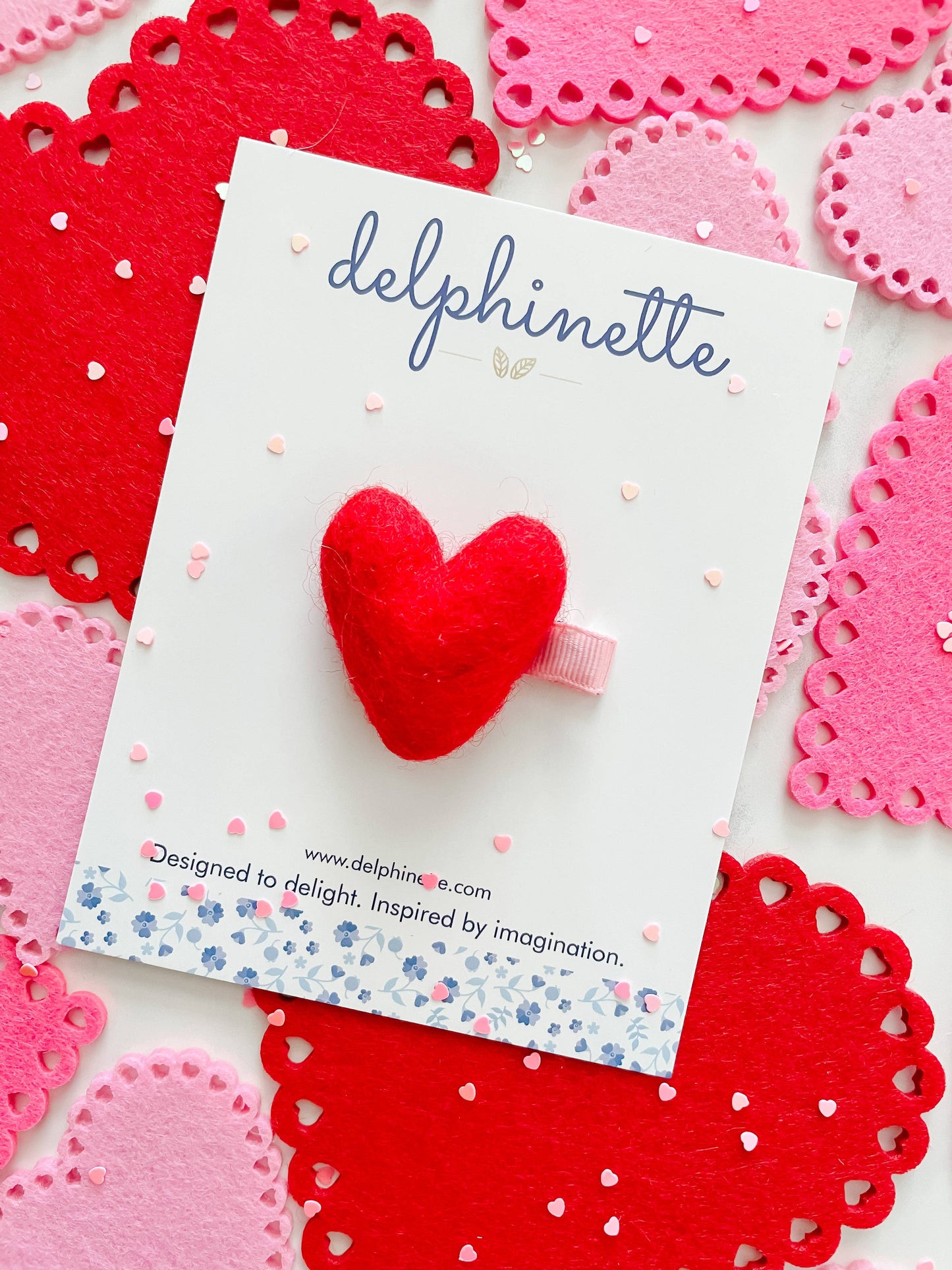 Hair Clip - Red Heart
