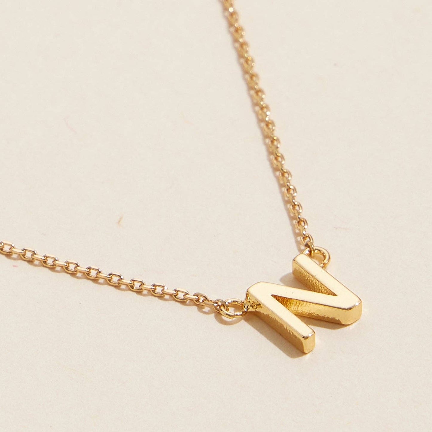 Necklace - 16 Pack of Initial Metal Letter Charm Gold Dip