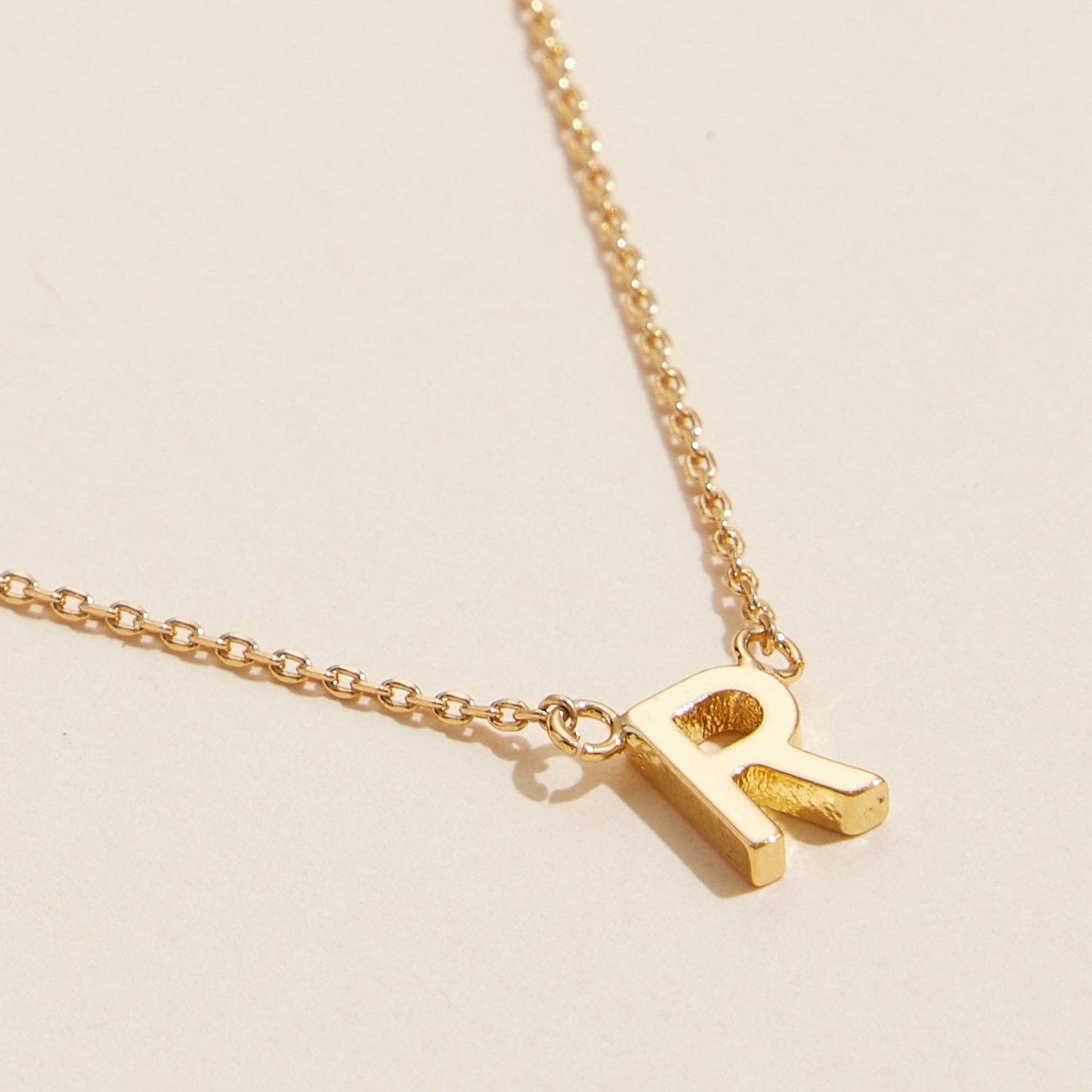 Necklace - 16 Pack of Initial Metal Letter Charm Gold Dip