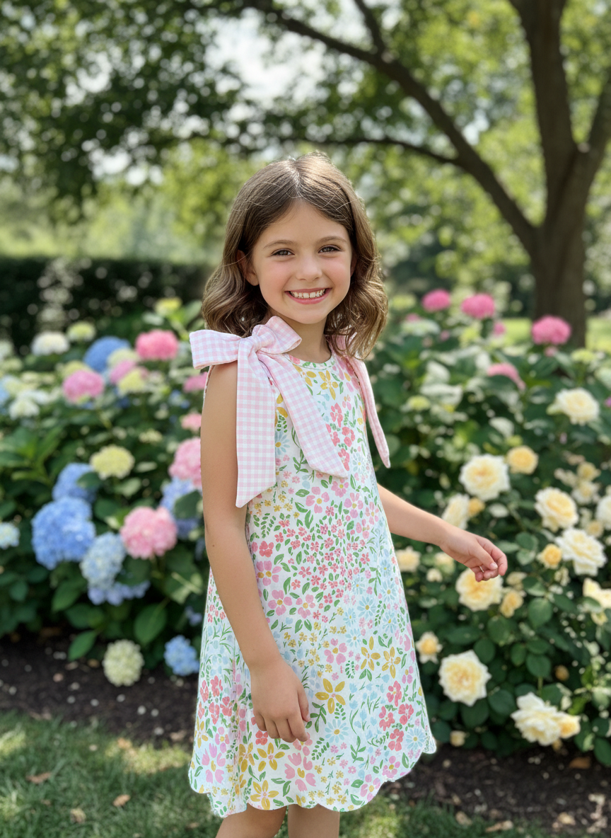 Spring Garden Bow Dress