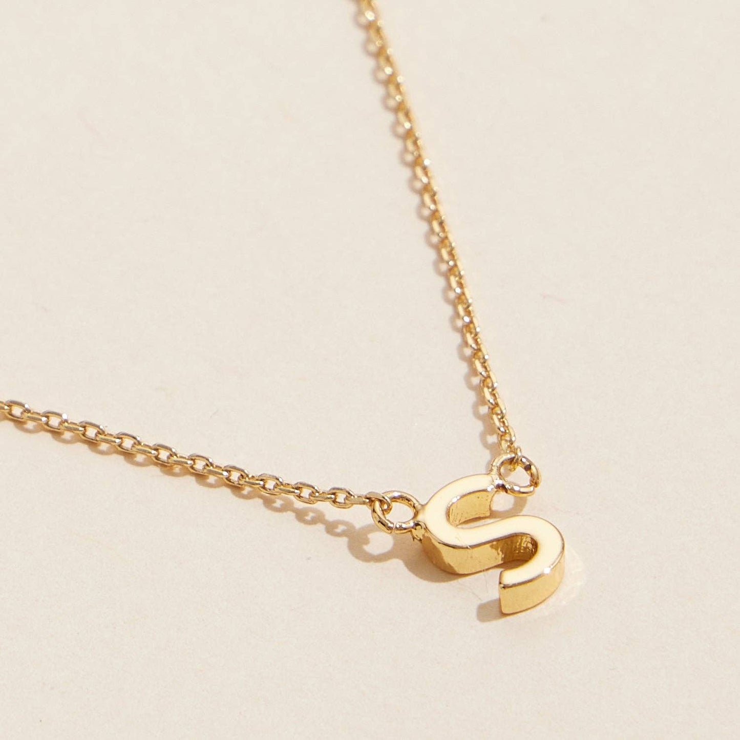 Necklace - 16 Pack of Initial Metal Letter Charm Gold Dip
