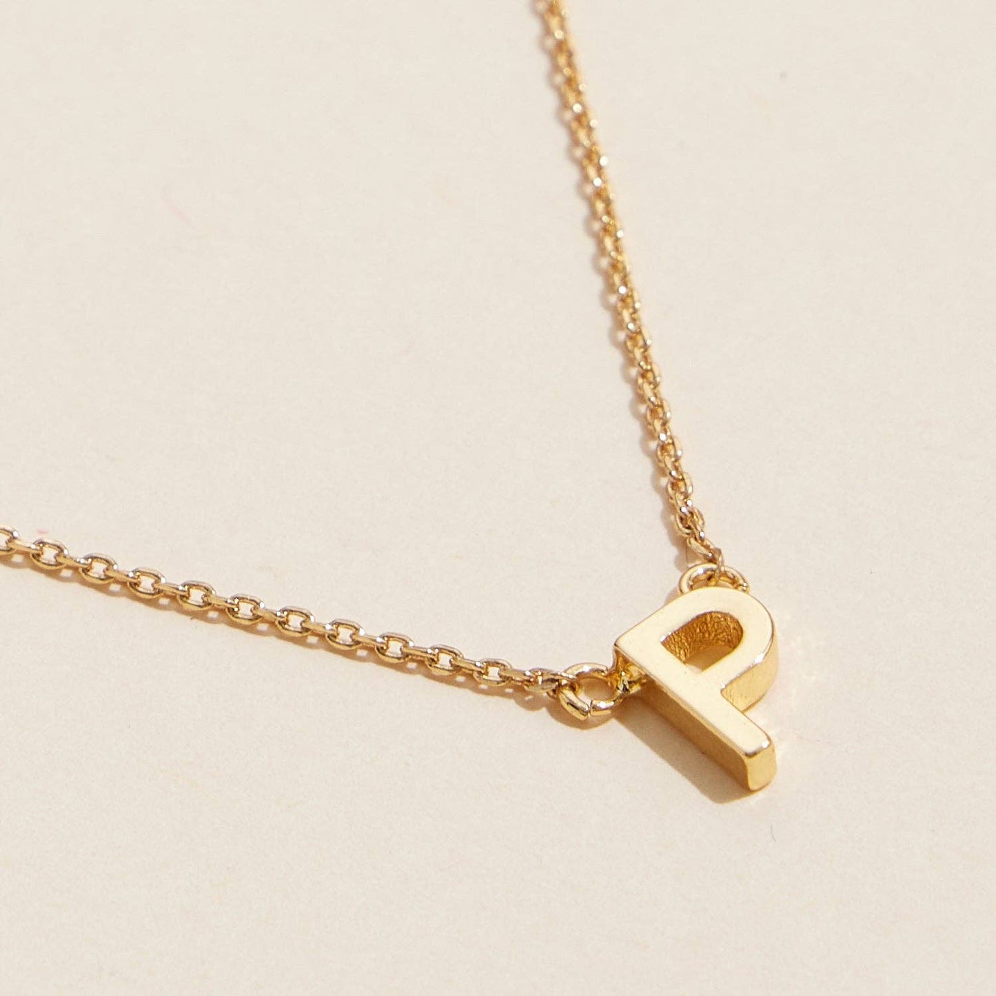 Necklace - 16 Pack of Initial Metal Letter Charm Gold Dip