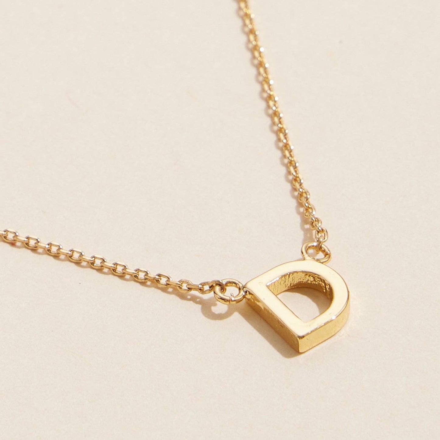 Necklace - 16 Pack of Initial Metal Letter Charm Gold Dip