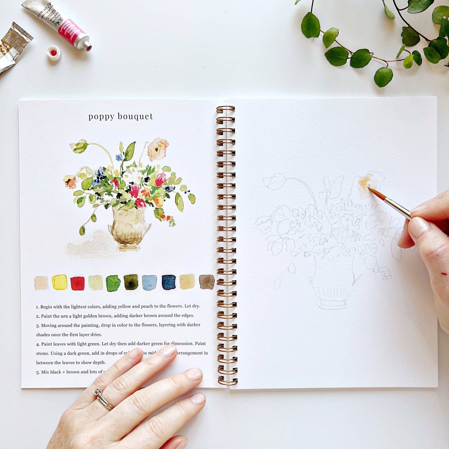 Watercolor workbook - Bouquets