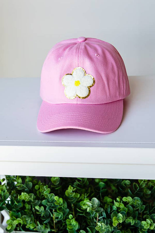 Hat with Daisy Flower Patch YOUTH