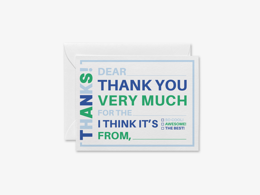 Kids Fill In The Blank Thank You Notes [Sets of 8]