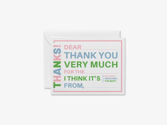 Kids Fill In The Blank Thank You Notes [Sets of 8]