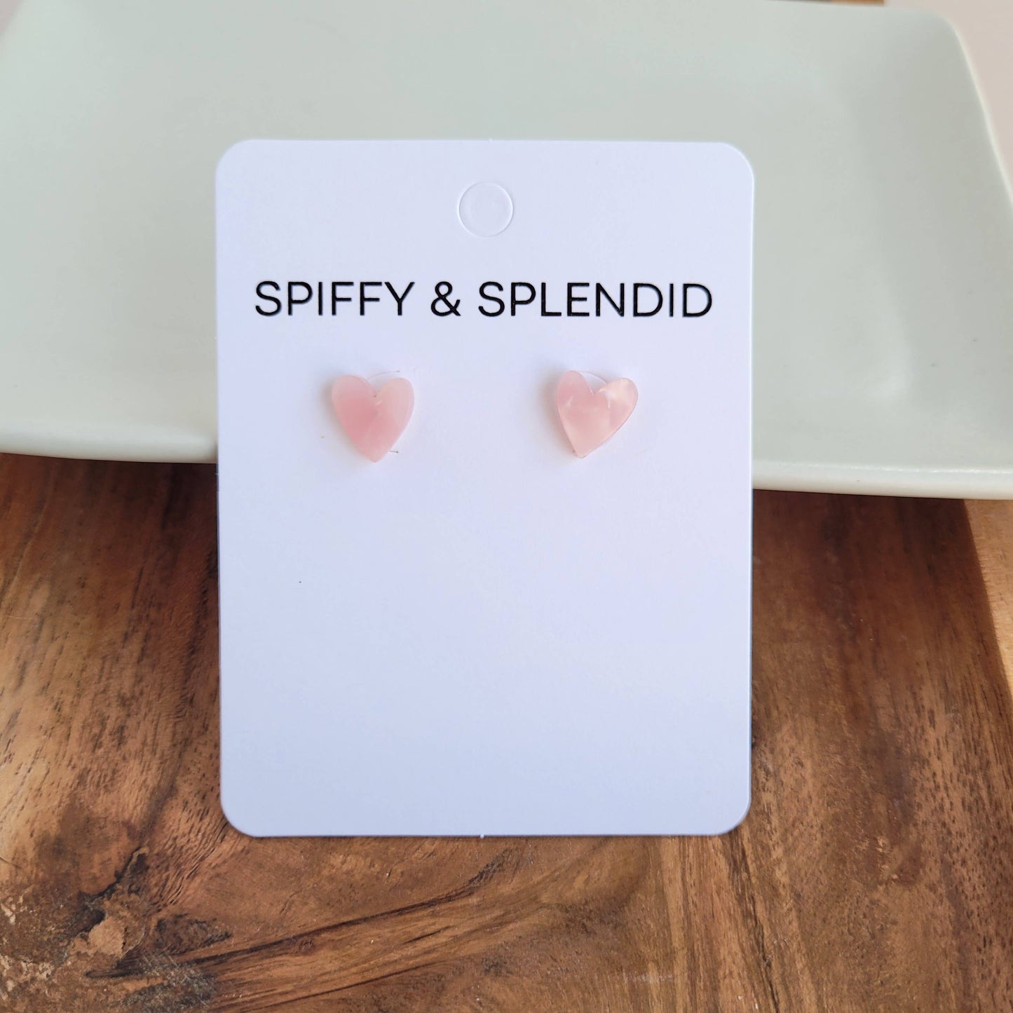 Earrings - Hand Drawn Heart Studs - Pink // Jewelry, Valentine's
