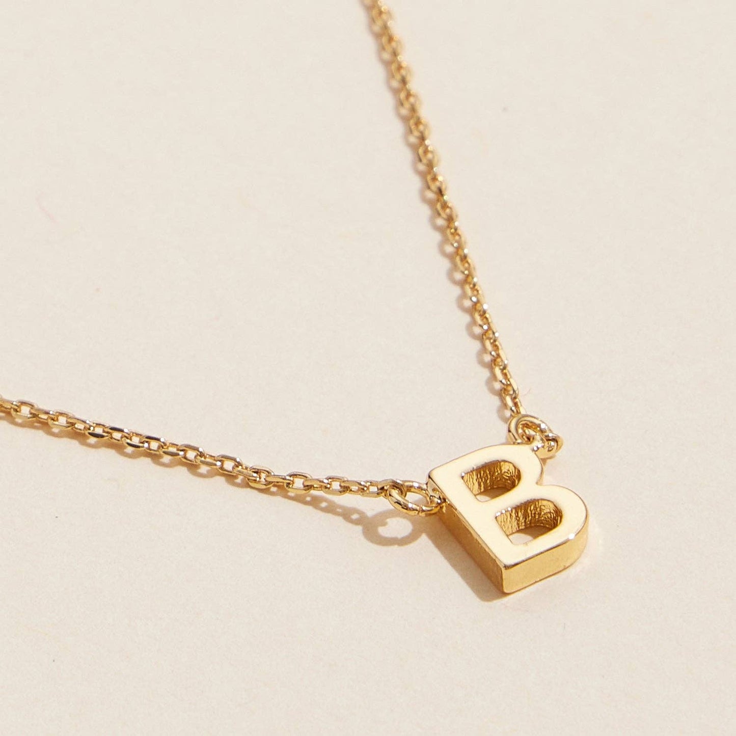 Necklace - 16 Pack of Initial Metal Letter Charm Gold Dip