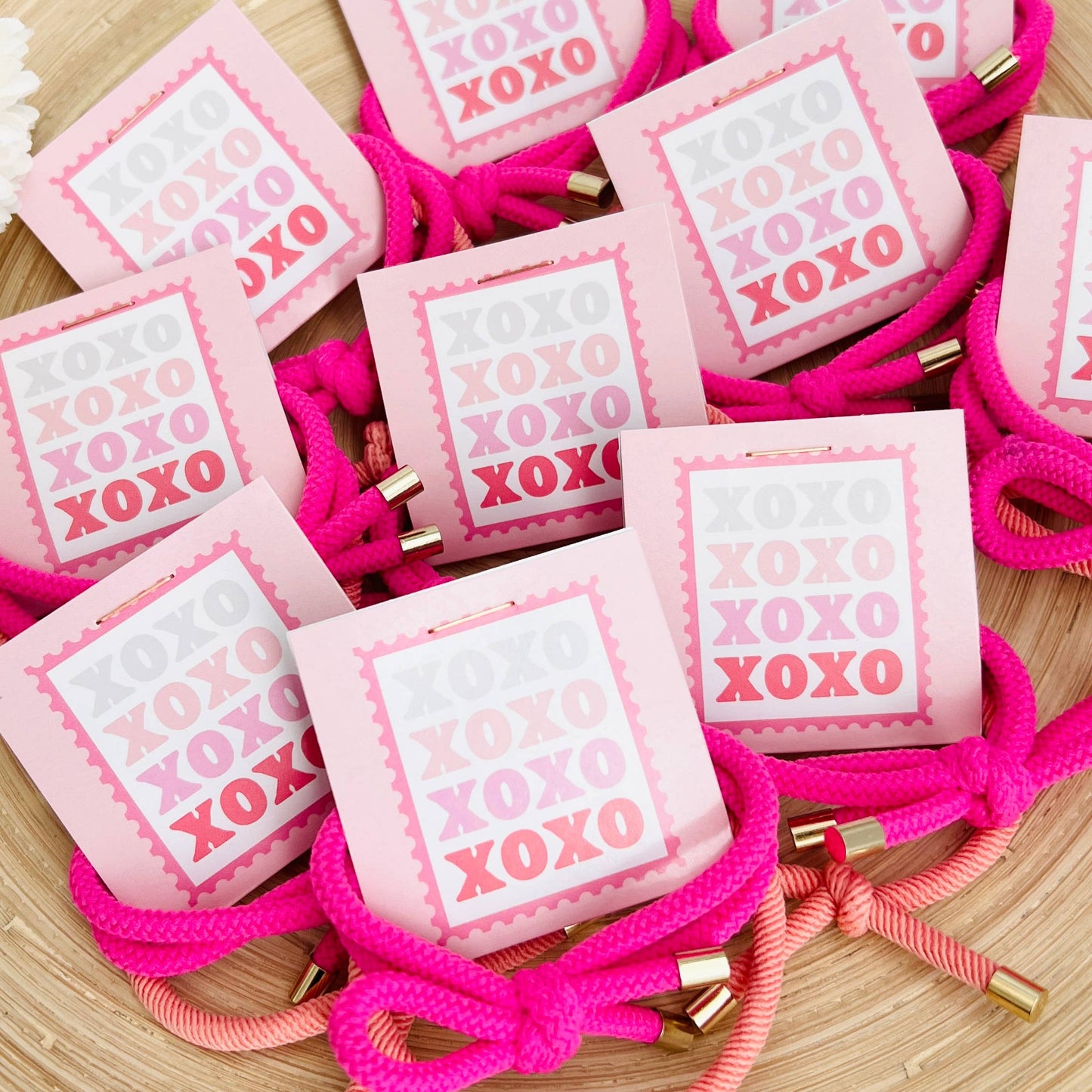 Hair Tie - "XOXO" Double Hair Tie - Valentine's Day