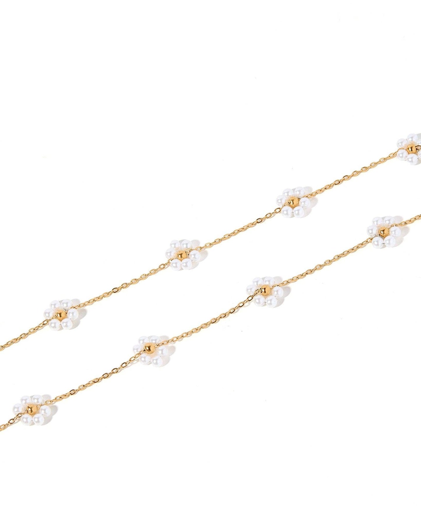 Necklace - Gracie Flower Pearl