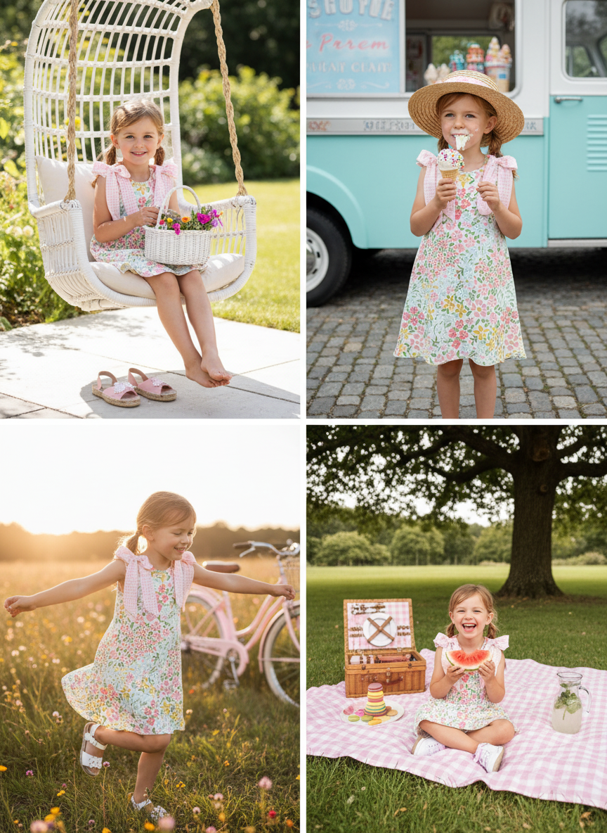 Spring Garden Bow Dress
