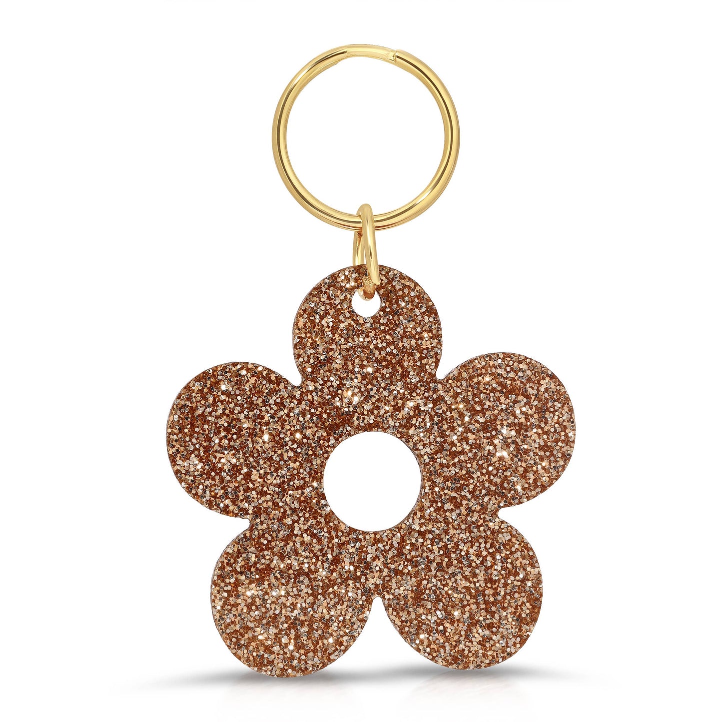 Gold Glitter Key - Shape - FLOWER