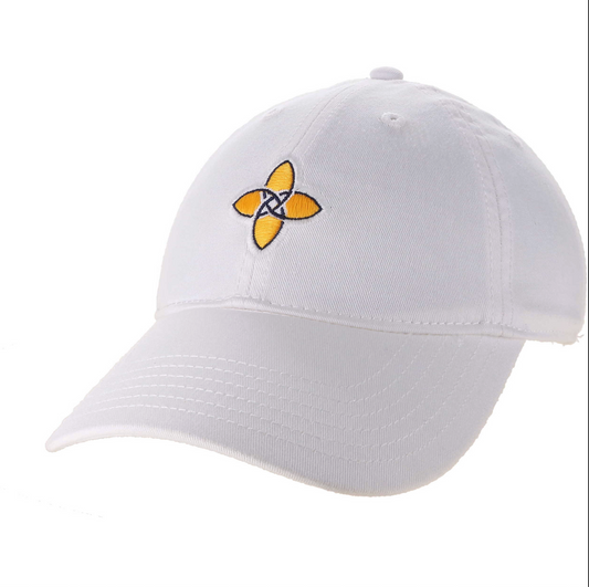 Hat - Women's white Legend with Quatrefoil and St. Catherine's on the back