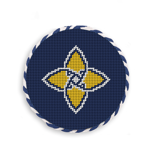 Smathers and Branson Custom Needlepoint Quatrefoil Ornament