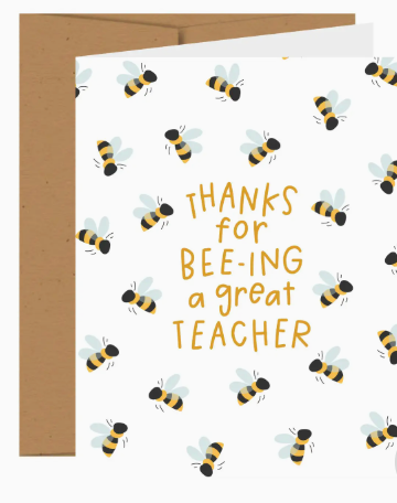 Card - Thanks for Bee-ing a Great Teacher