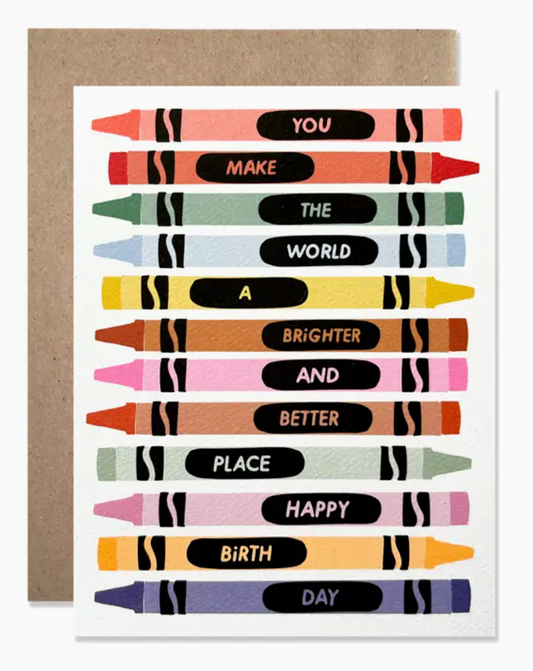 Card - Brighter and Better Crayons