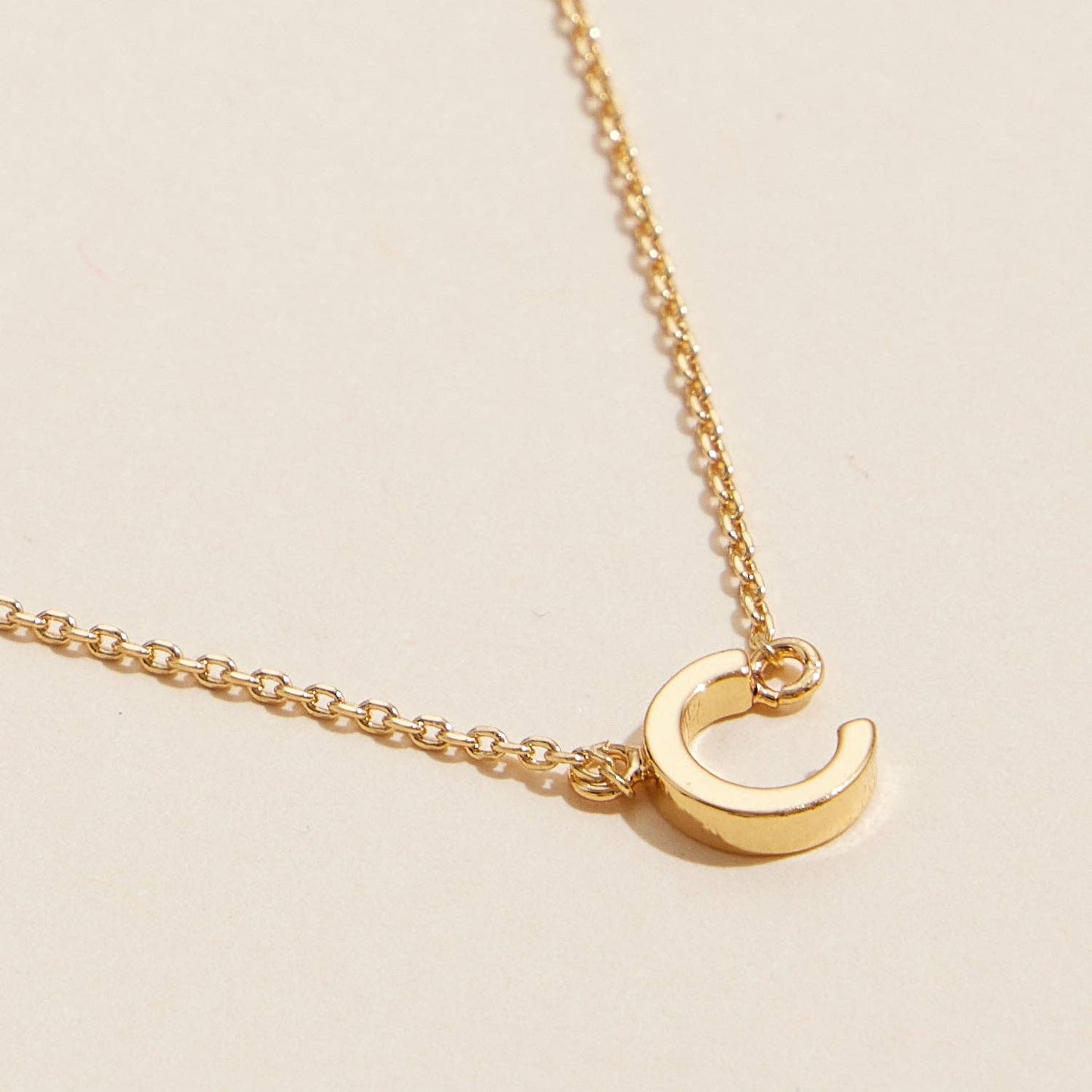 Necklace - 16 Pack of Initial Metal Letter Charm Gold Dip