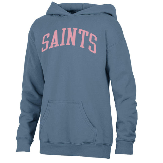 Youth Hoodie- Saltwater with Pink Saints