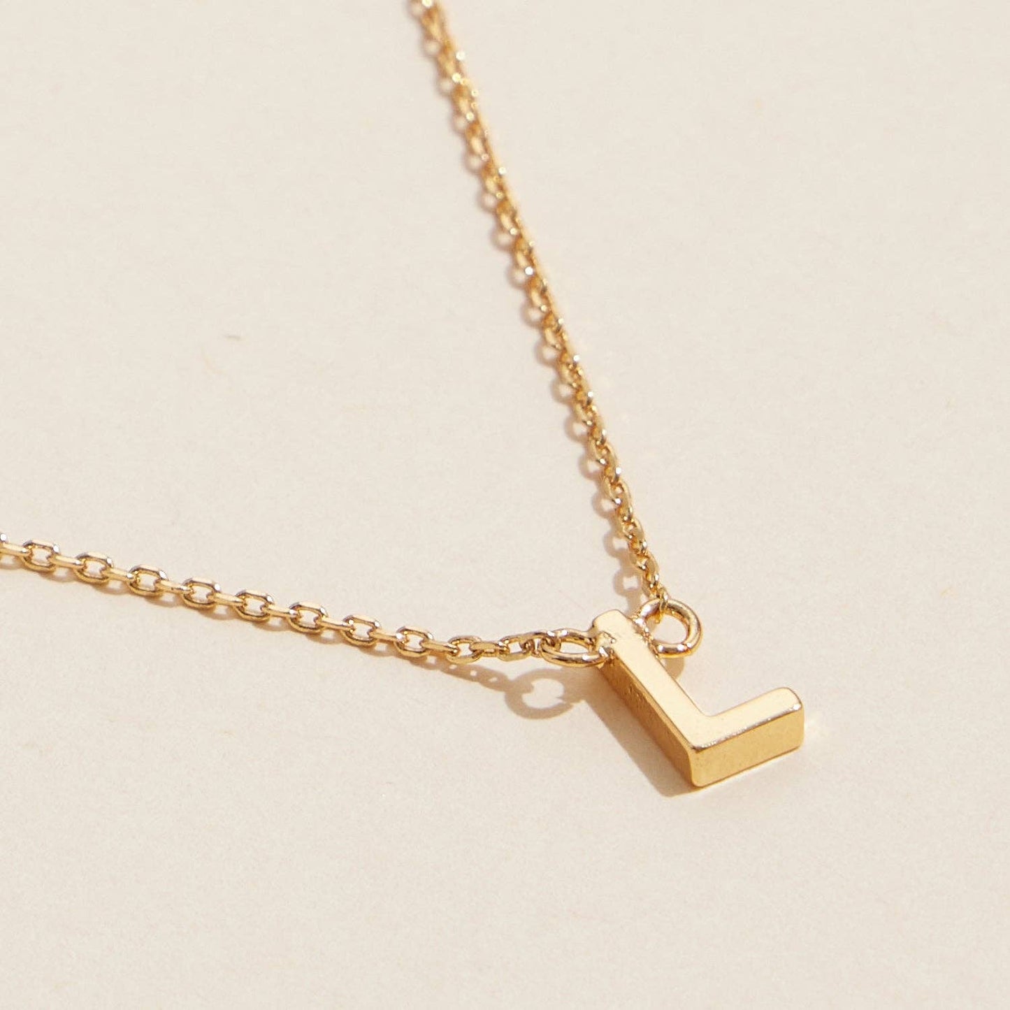 Necklace - 16 Pack of Initial Metal Letter Charm Gold Dip