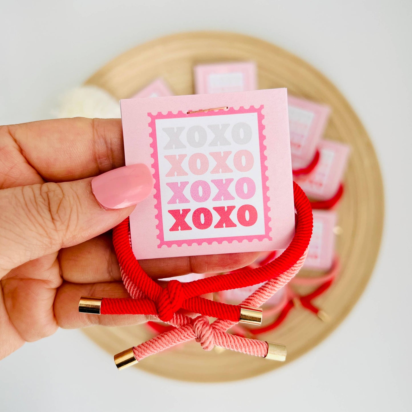 Hair Tie - "XOXO" Double Hair Tie - Valentine's Day