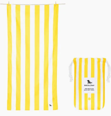 Dock and Bay Yellow Striped Towel