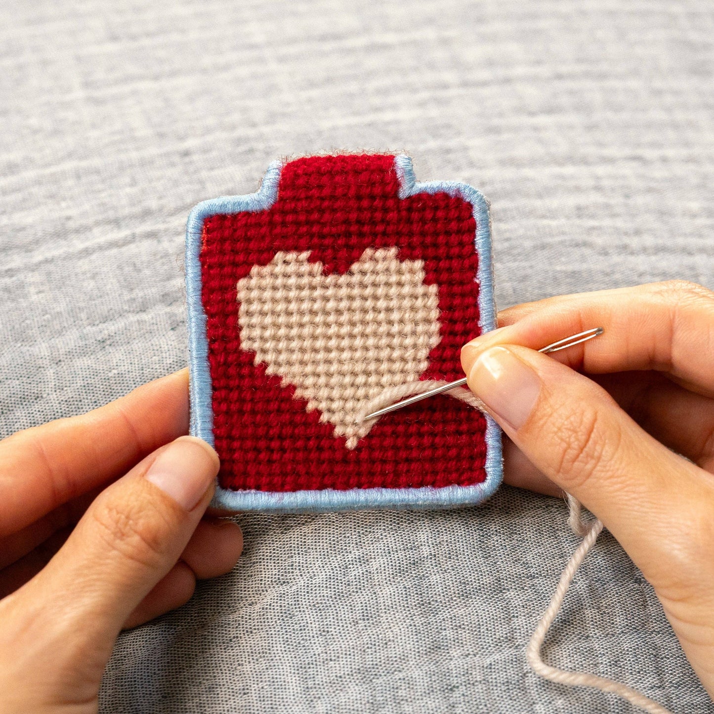 Needlepoint Keychain Kit - Heart