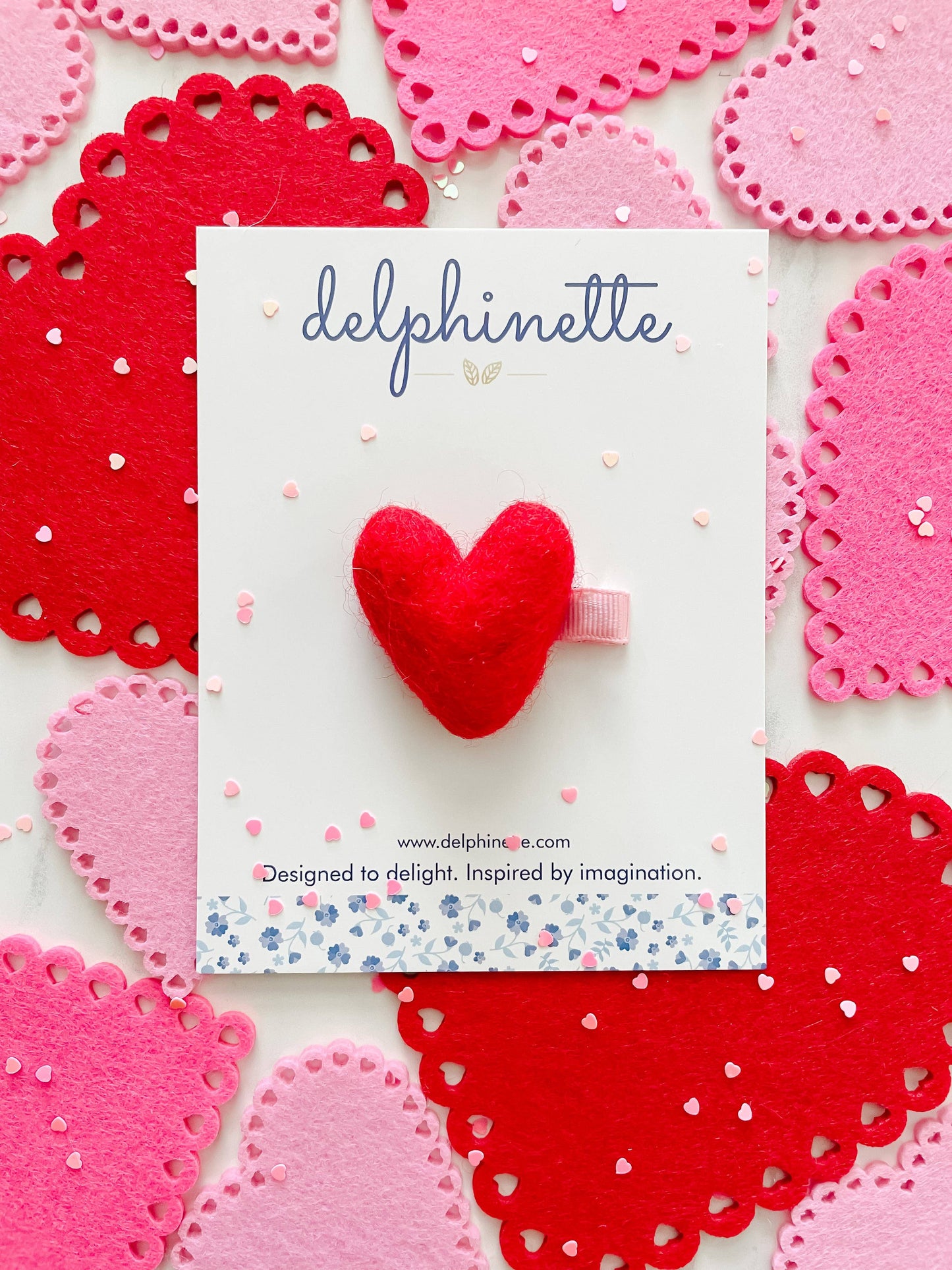 Hair Clip - Red Heart